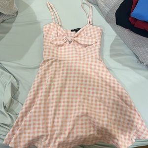 Pink gingham dress